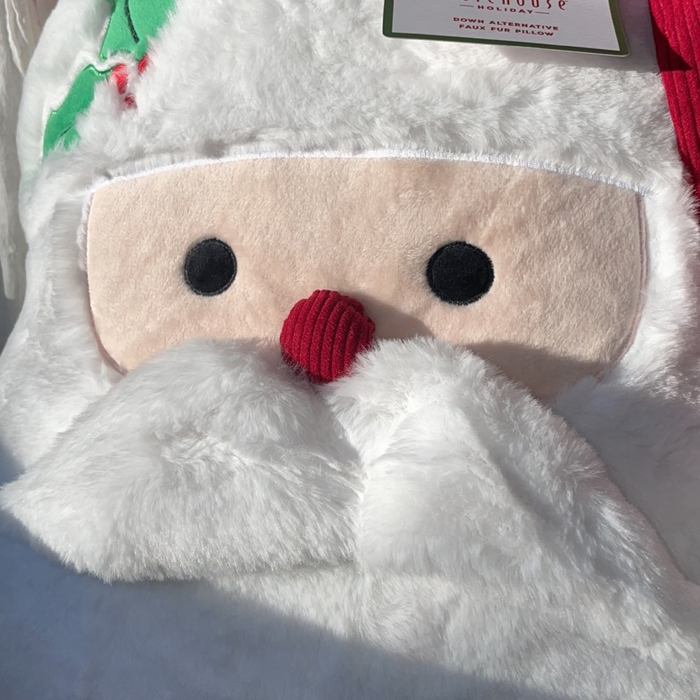 🎉HP🎉~Santa 🎅🏻 Face Plush Large Holiday Pillow 🎅🏻NWT🎅🏻 - Picture 5 of 16